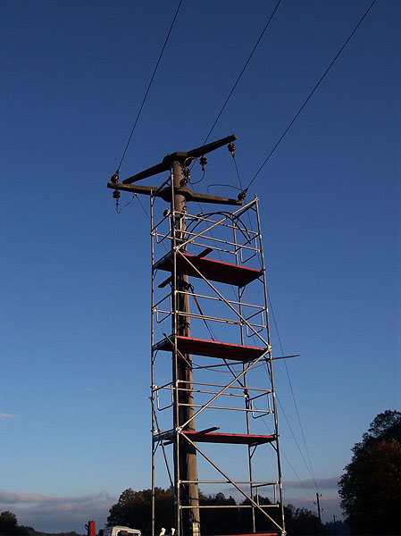 Alu scaffolding mast scaffold 14m